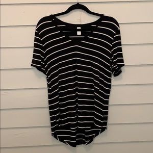 Striped V Neck
